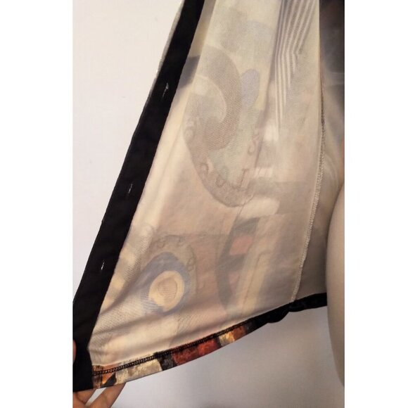 RARE!! Vintage Dolcezza Simply Art Artsy Velvet Painting Print Button Up Shirt - Picture 12 of 16